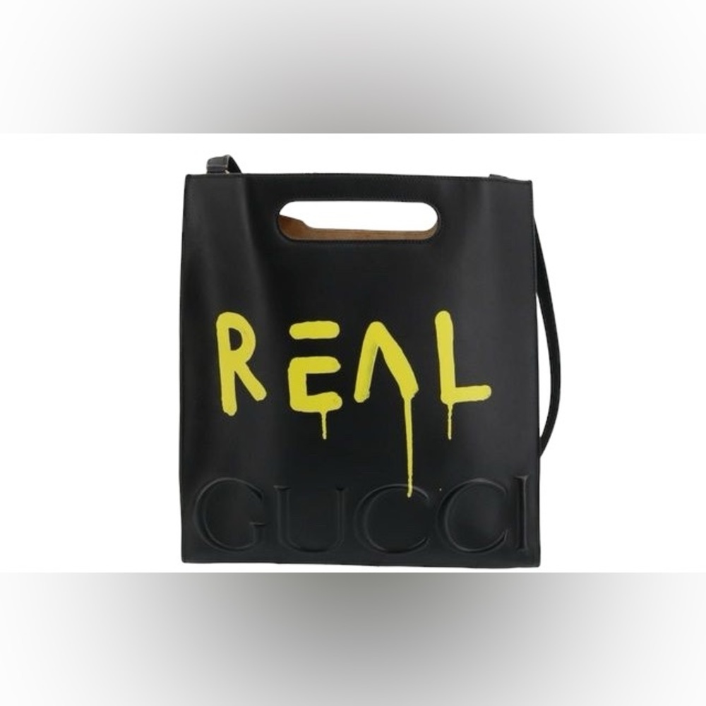 Gucci Medium Ghost GucciGhost XL Tote Trouble Andrew w Dustbag Strap GG Painted